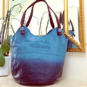 New polished leather hobo